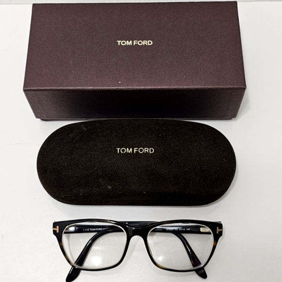 Tom Ford Dark Havana Square Eyeglass Frames - TF5405 - Picture 12 of 16